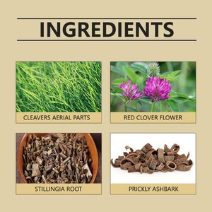 Gocce per Drenaggio Linfatico, Liquido Orale per Alleviare il Gonfiore, Estratti di Trifoglio Rosso, Radice di Stillingia, Corteccia di Frassino, Detox per i Nodi Linfatici - Product Image 3
