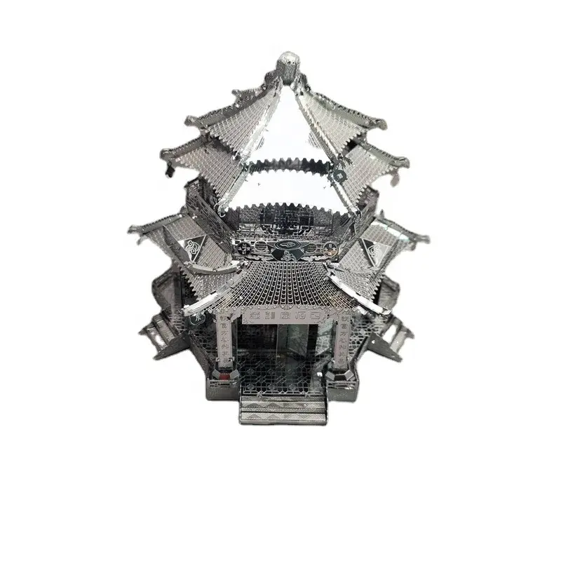 Rompecabezas de metal de grabado químico Serie de arquitectura china antigua Modelo de rompecabezas de metal 3D