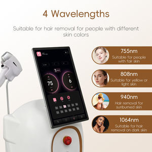 2025 808 4k tiga gelombang 1600w Laser dioda penghilang rambut detektor kulit DF-Model pinggang kecil penggunaan komersial terapi Laser - Product Image 2