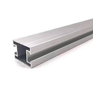 Profils d'extrusion en aluminium chanfreinés gris métallisé OEM/ODM fabriqués en alliage d'aluminium 6063-T5/T6 - Product Image 1