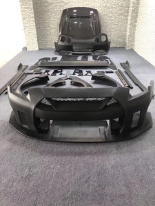 Kit carrosserie style LB en fibre de carbone pour Nissan GTR 2ème génération : pare-chocs, jupes latérales, extensions d'ailes, capot, spoiler – Amélioration - Product Image 2