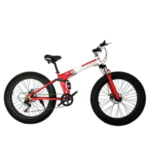 China Supplier Sports Bikes for Men 27.5 26 inch Foldable Fat Tire MTB Bicycle 21speed High Carbon Steel Adult Snow Beach Cycle