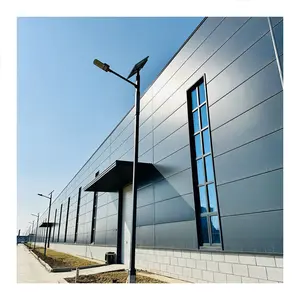 Almacén de diseño clásico de acero pesado, estructura prefabricada de gran altura, edificio, taller de acero de diseño moderno