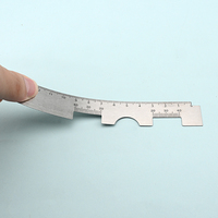 Règle PD en acier inoxydable de qualité médicale PR012 – Instrument de mesure oculaire en métal durable, stérilisable, avec échelle claire pour l'optométrie
