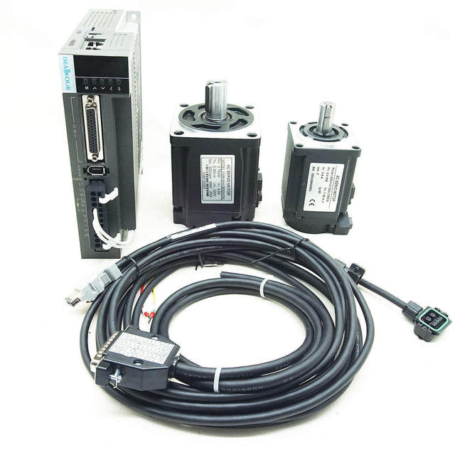 DEOU High-performance EtherCAT Bus Pulse and RS-485 Communication 220V 60/80/110 Servo Drive-motor Kit 10A 200W