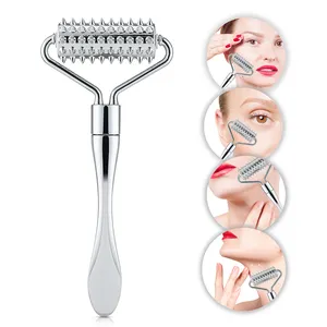 Skin Care Tools Alloy Face Wrinkle Removal Manual Beauty Stick Microneedling Pen Derma Facial Massage Roller