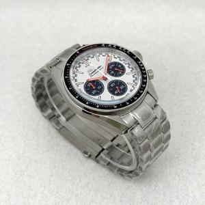 Montre chronographe à quartz de 40 mm, boîtier en acier massif avec bracelet en acier massif, mouvement VK63 - Product Image 4