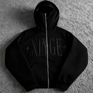 Nouvelle Arrivée 2026 – Sweat à Capuche Zippé Homme Oversize Personnalisé avec Broderie 3D et Imprimé Appliqué, Coupe Boxy à Double Capuche - Product Image 2