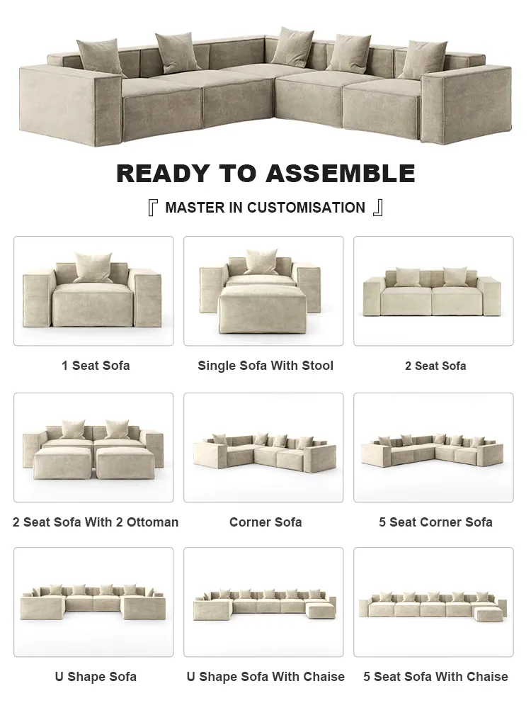 Nova Hiện Đại Đồ nội thất nhà trắng đám mây đi văng Set phòng khách cắt ghế sofa vải bao gồm Modular sofa để bán