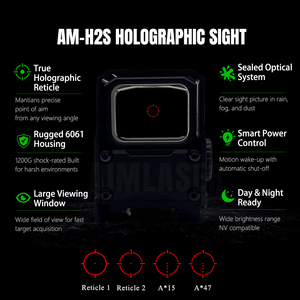 อลูมิเนียมสำหรับการบิน 7075  30 ระดับความสว่าง รองรับการมองเห็นในเวลากลางคืน อุปกรณ์ยุทธวิธีสำหรับการล่าสัตว์ กล้องเล็งแบบโฮโลแกรมจริง - Product Image 1