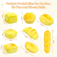 Assortiment de mini-jouets anti-stress en forme de patte de canard, en PU à remontée lente, à presser, pour enfants, pour jeu d'imitation de boulangerie, vente en gros