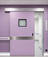 Pintu Geser Aluminium Kedap Udara Satu Daun Bukaan Tunggal/Dua Daun Bukaan dengan Jendela Observasi