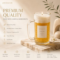 Bougie parfumée en forme de chopes à bière personnalisées, en cire de soja et gelée, commande mixte, vente en gros, usine, OEM, marque privée, parfums et couleurs sur mesure, en vrac