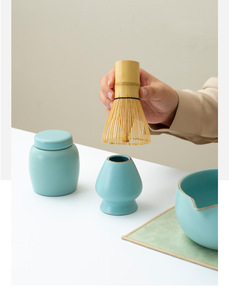 Kit <span class=keywords><strong>Matcha</strong></span> Best-sellers d'<span class=keywords><strong>Amazon</strong></span> : Fouet en céramique 300 ml, support, bol Chasen, brosse à thé, ensemble personnalisé style américain - Product Image 3