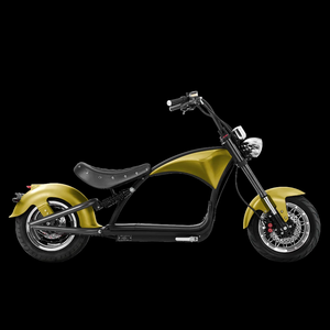 Scooter eléctrico eAhora de 60V y 2000W con llantas gruesas de 14 pulgadas, tipo chopper, bicicleta de dos ruedas para adultos, motocicleta eléctrica verde. - Product Image 5
