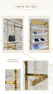 定制标志零售服装架带货架男士t恤裤子展示服装店商业服装架 - Product Image 6