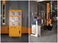 Ligne de peinture en poudre semi-automatique à haute durabilité avec taux de récupération élevé, cabine de peinture cyclonique automatisée