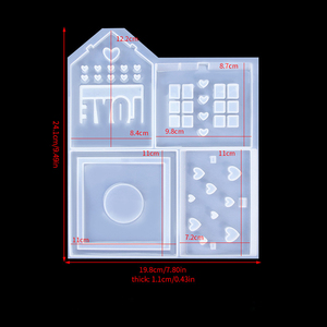 Silicone <strong>Mold</strong> for Night Light House <strong>Doll</strong> House Epoxy <strong>Mold</strong> Gypsum Tealight Candle Holder for Desktop Ornaments Home Cake Tools - Product Image 6