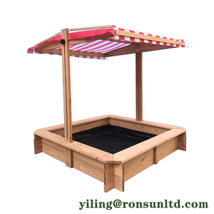 <span class=keywords><strong>Bac</strong></span> <span class=keywords><strong>à</strong></span> <span class=keywords><strong>sable</strong></span> de jardin extérieur réglable en hauteur pour enfants en <span class=keywords><strong>bois</strong></span> <span class=keywords><strong>avec</strong></span> auvent de protection solaire - Product Image 2