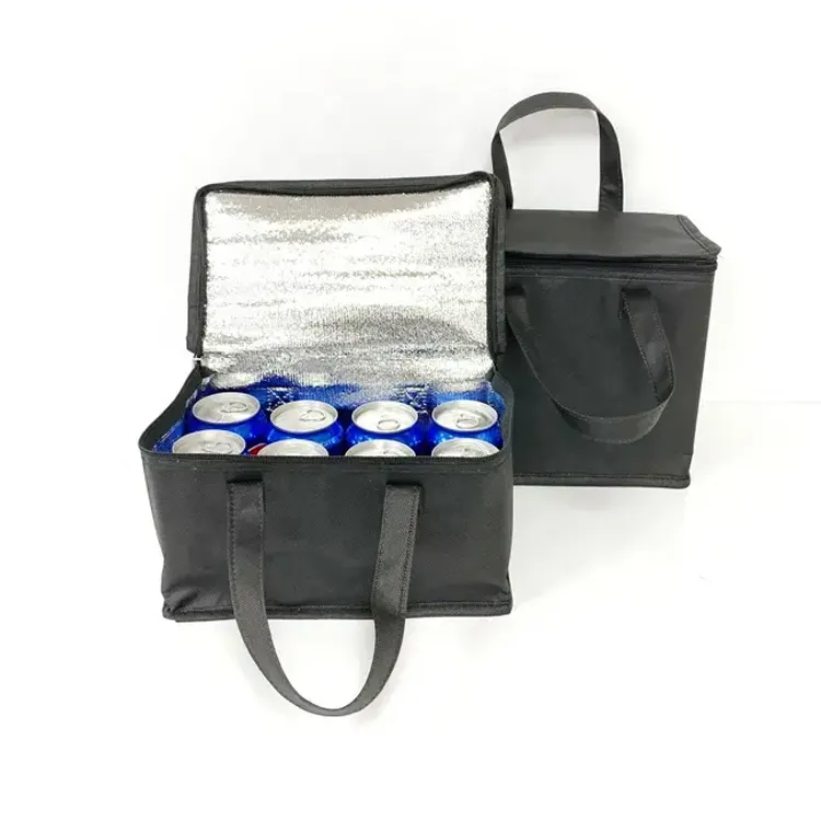Su geçirmez taşınabilir şarap şişe soğutucu çanta yalıtımlı katlanır piknik buz paketi termal öğle soğutucu çanta gıda için