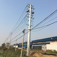 La transmission en acier galvanisée électrique octogonale Polonais 30FT 40FT lignes électriques aériennes Polonais domine