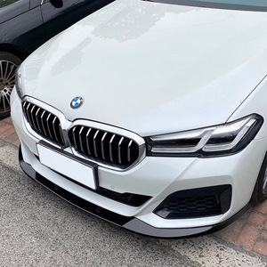 Bmw Front Lip Splitter Piano Black Carbon Fiber Texture For 5 Series G30 M Sport 525i 530i 2021 Models - Product Image 2