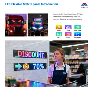 Smart APP Control RGB <b>LED</b> Flexible Matrix Programmable Scrolling Text Display <b>Sign</b> for Car Truck Shop Advertising - Product Image 1