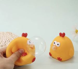 Poulet souple à bulles personnalisé - Jouet anti-stress mignon à presser et à faire éclater des bulles - Product Image 5