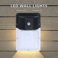 Applique murale LED commerciale moderne IP65 en aluminium moulé sous pression et polycarbonate, étanche et anticorrosion, lumière blanc chaud ou lumière du jour pour jardin