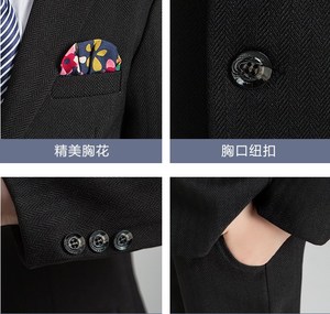 Costume de mariage pour garçons, ensemble 4 pièces formel (blazer, gilet, pantalon, cravate) pour photographie, anniversaire, cérémonie, smoking, déguisement - Product Image 6