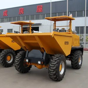 Eficiente y flexible sistema de transmisión hidráulica de tracción en las cuatro ruedas 5 toneladas mini sitio dumper China sitio dumper para la industria