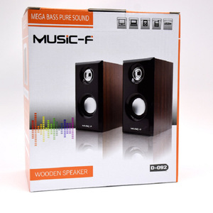 <b>USB</b> <b>Speaker</b> Wooden Bass Computer Desktop Laptop Audio Stereo Sound System - Product Image 5