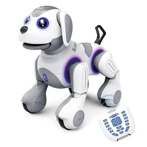 Samtoy IR telecomando vocale a infrarossi sensore Touch programmabile danza Pet AI Smart Robot cane con la luce