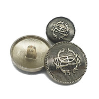 Kancing Jahit Kuningan Paduan Seng Emas 26.5mm dengan Logo Kepala Singa Embos Kustom dari Produsen Cina HP HP2888 Shank Clothing Plating