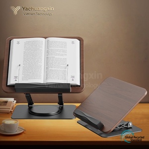 Wood & Aluminum Modern <b>Foldable</b> Portable Outdoor Reading Stand for <b>Garden</b> and Park Use - Product Image 3