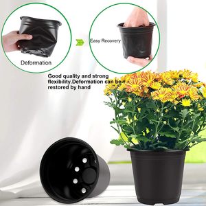 Pots de fleurs pour plantes d'intérieur et d'<span class=keywords><strong>extérieur</strong></span> P16, pots de pépinière <span class=keywords><strong>en</strong></span> plastique thermoformé, pots à plantes avec trous de drainage - Product Image 3