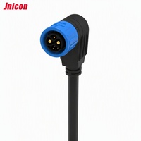 Connecteur circulaire étanche M23 UL94-V0 IP67, cordon moulé coudé droit, fiche mâle pour appareils solaires hors réseau et marins