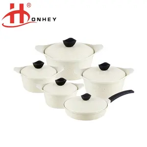 Die cast aluminum cookware set even heat cooking pot popular in Korean market