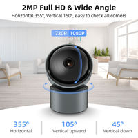 Caméra de surveillance domestique sans fil PTZ Larkkey Tuya Smart Life 2/4MP avec HD 1080p pour bébé, animal de compagnie, personne âgée