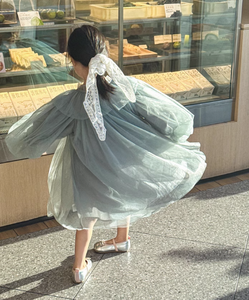 Abito Primaverile ed Estivo per Bambine, Gonna a Palloncino, Stile Fatato, Casual, Maniche Lunghe, <span class=keywords><strong>Vestito</strong></span> <span class=keywords><strong>da</strong></span> Principessa in Tulle per Bambine - Product Image 1