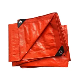 百万115gsm橙色薄聚乙烯塑料超重型船防水布防水布意味着覆盖车棚织物片材防水布