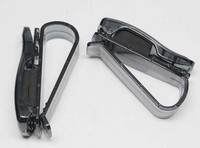 Porte-lunettes en cuir pu, pour visière de soleil, pour voiture, porte-lunettes avec Clip-carte de billet