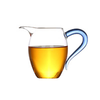 Set Teh Kung Fu Gelas Transparan Penguin Cup Gaya Minimalis Cina, Tebal, Elegan, Warna-warni, untuk Menyeduh Teh