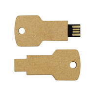 Oferta Especial: Memoria USB Ecológica Hecha de Papel Reciclado, Pendrive con Forma de Llave y Logotipo Personalizado, 16GB 32GB 64GB 128GB