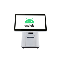 Système de point de vente tout-en-un Android 14 15.6 16 pouces RK3566 8 + 128 Go double écran avec imprimante pour hôtels restaurants
