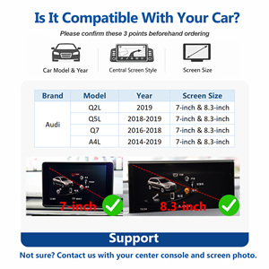 Kits sans fil <span class=keywords><strong>Apple</strong></span> CarPlay Android Auto pour Audi Lecteur vidéo Android pour voiture A4L Q7 Q2L Q5L MMI MIB MIB2 8,3 pouces - Product Image 5