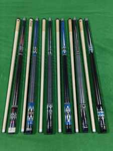 Venta caliente <span class=keywords><strong>de</strong></span> fábrica Pool Cue Stick Económico 1/2 Tipo Taco <span class=keywords><strong>De</strong></span> <span class=keywords><strong>Billar</strong></span> 58 pulgadas 13mm Tamaño <span class=keywords><strong>de</strong></span> la punta China Maple Wood Cue China Fabricación - Product Image 2