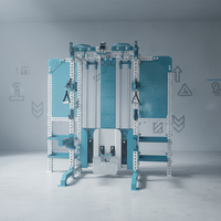 Nouvelle machine fonctionnelle intégrée de pointe avec Lat Pulldown, Low Row, Smith Cable Crosser et double colonne de poids