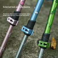 Bâton de randonnée télescopique pliable ultra-léger en alliage d'aluminium EVA pour enfants Little Angel Série 1, longueur réglable, avec verrouillage externe