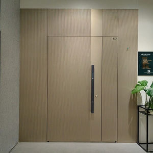<span class=keywords><strong>Puerta</strong></span> exterior de aluminio fundido contemporáneo, diseño de apertura Manual resistente al agua para patio, Villa, <span class=keywords><strong>pasillo</strong></span>, <span class=keywords><strong>puerta</strong></span> de pantalla de entrada terminada - Product Image 1